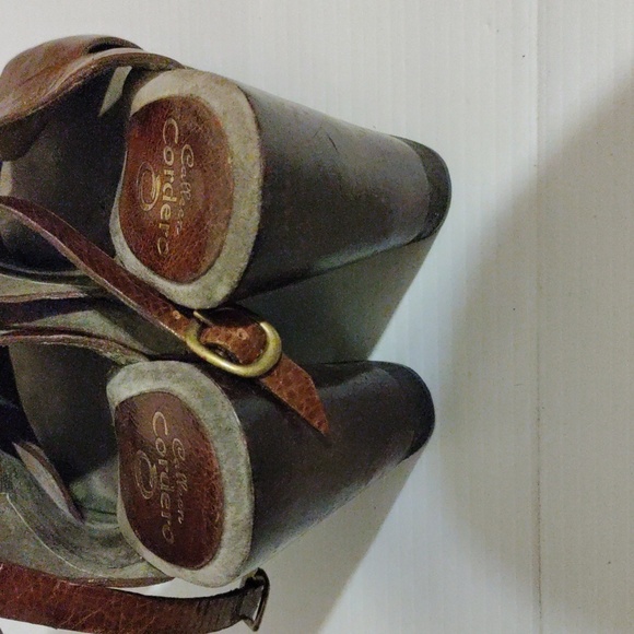 Colleen Cordero Brown Leather Platform Sandal Heel - Picture 9 of 11